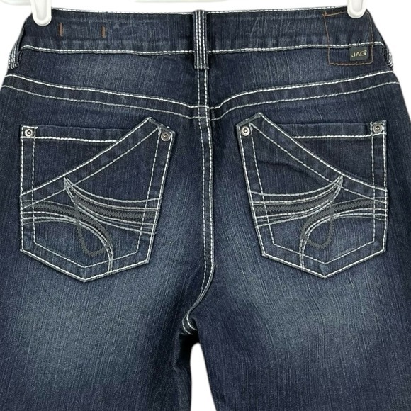 JAG JEANS Women's Navy Denim Cropped Jeans Size 28 Mid Rise Straight Leg - Picture 4 of 13